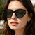 Damen Designer-Sonnenbrille mit filigranem Metallrahmen und außergewöhnlichem Cat-Eye-Design Karnz