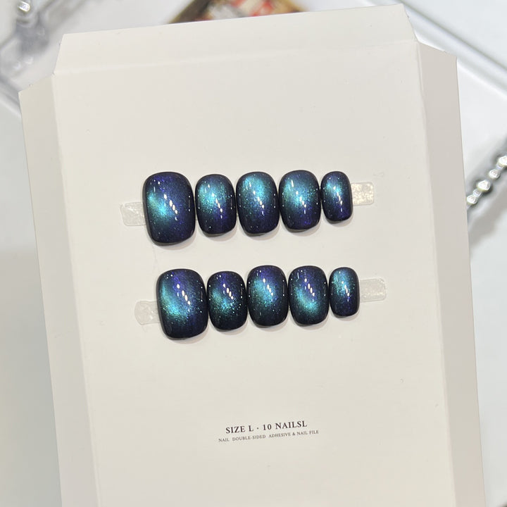 Iridescent Galaxy Press-On Nagelset