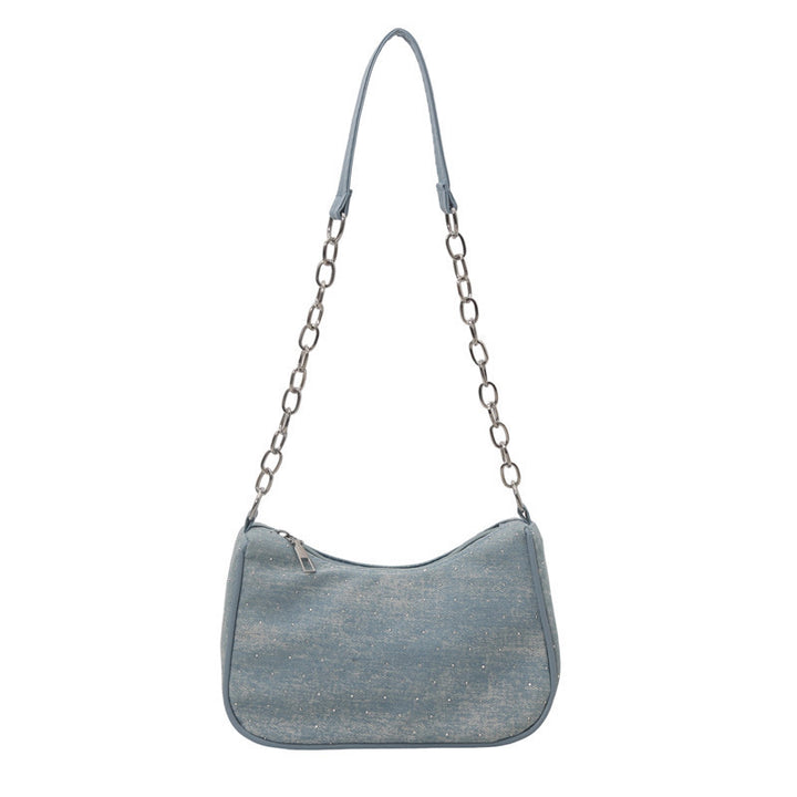 Vintage-inspirierte Denim Hobo-Tasche Karnz