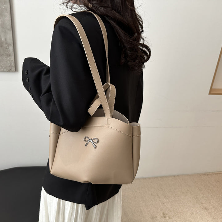 Elegante Bogen-Akzent Handheld Tote Bag Karnz