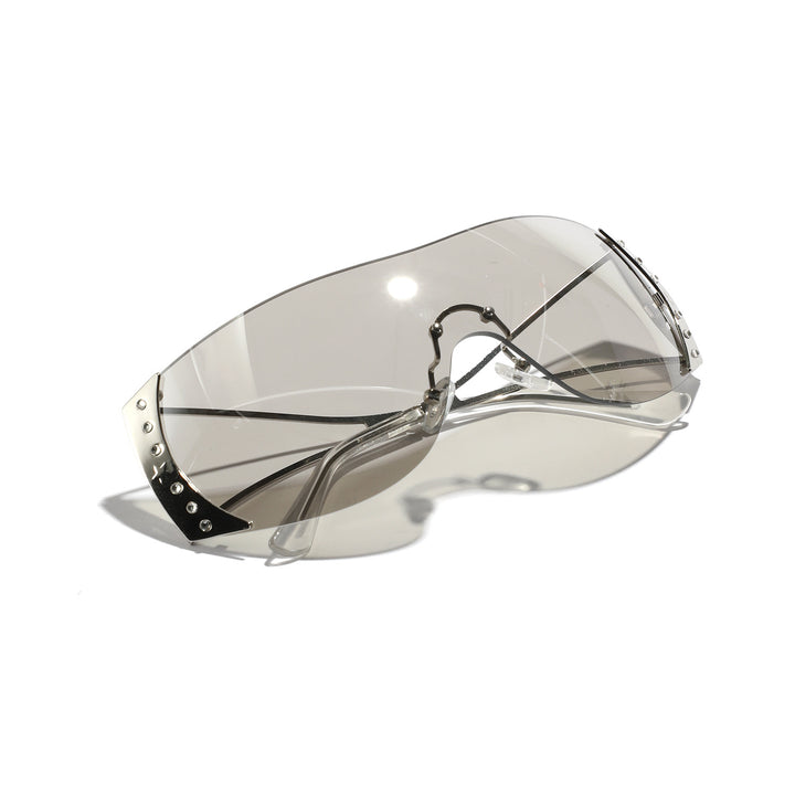 Damen futuristische Sonnenbrille mit stilvollem Rahmen und hochgradigem UV-Schutz Karnz