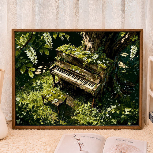 Rustikale Klavier-Themen Wandkunst Leinwand Karnz