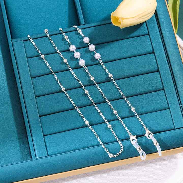 Elegante Perlen Brillenhalter Kette Karnz