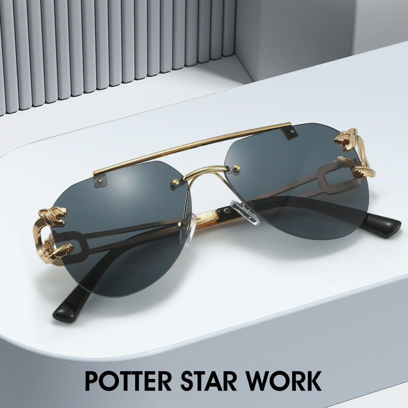 Damen Designer-Sonnenbrille mit elegantem Metallrahmen und polarisierenden Gläsern Karnz