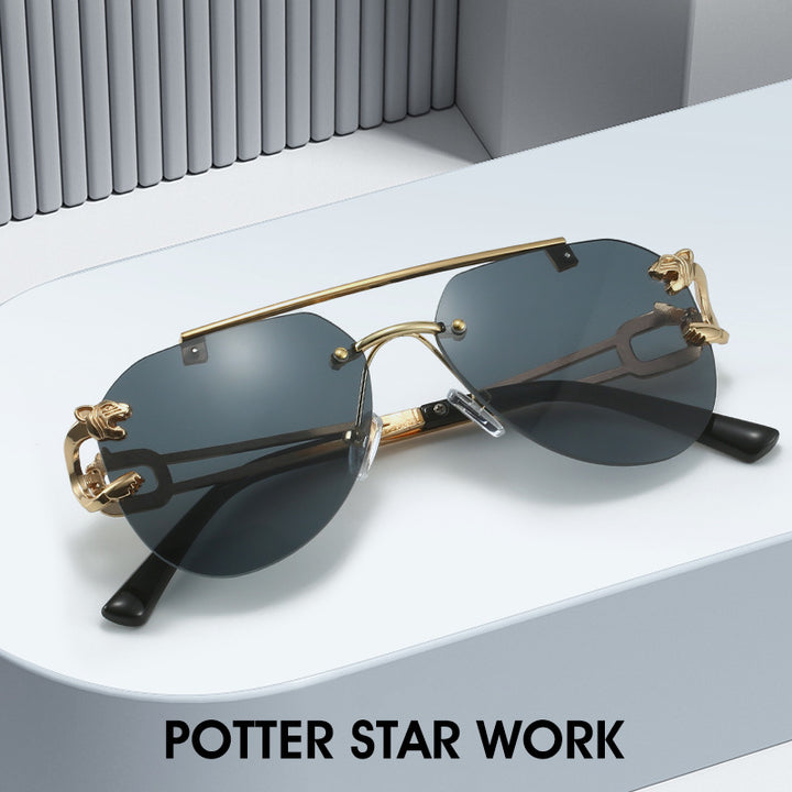 Damen Designer-Sonnenbrille mit elegantem Metallrahmen und polarisierenden Gläsern Karnz