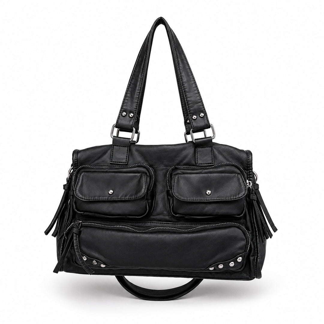 Multitaschen-Leder-Satteltasche