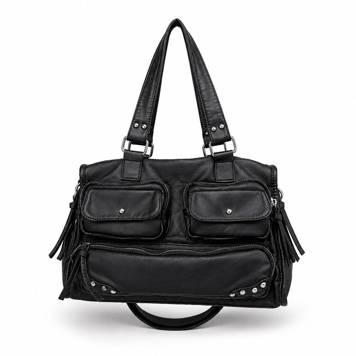 Multitaschen-Leder-Satteltasche