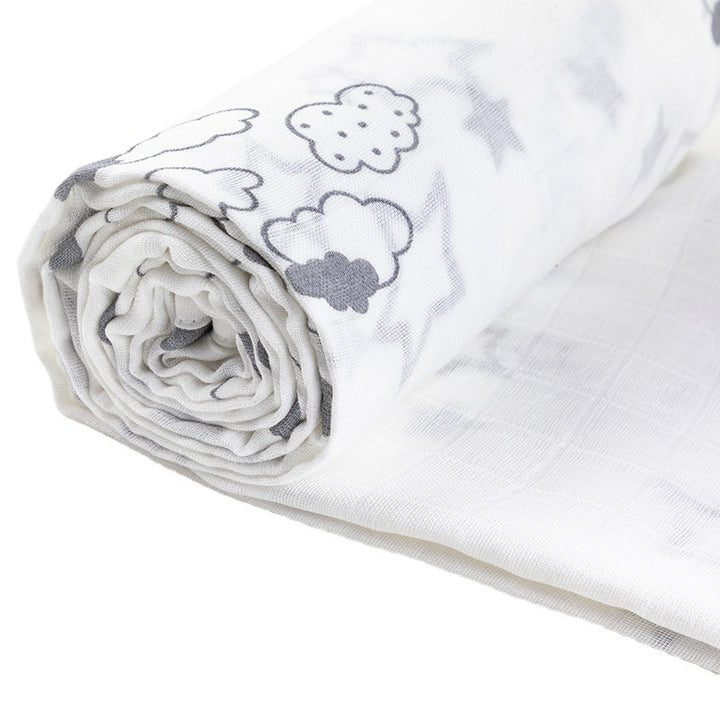 Weiches Musselin Babydecke mit Sterne und Wolken Druck Karnz