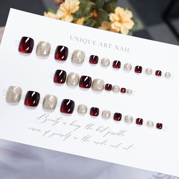 Glamourös Glitter Fußnagelkunst Karnz
