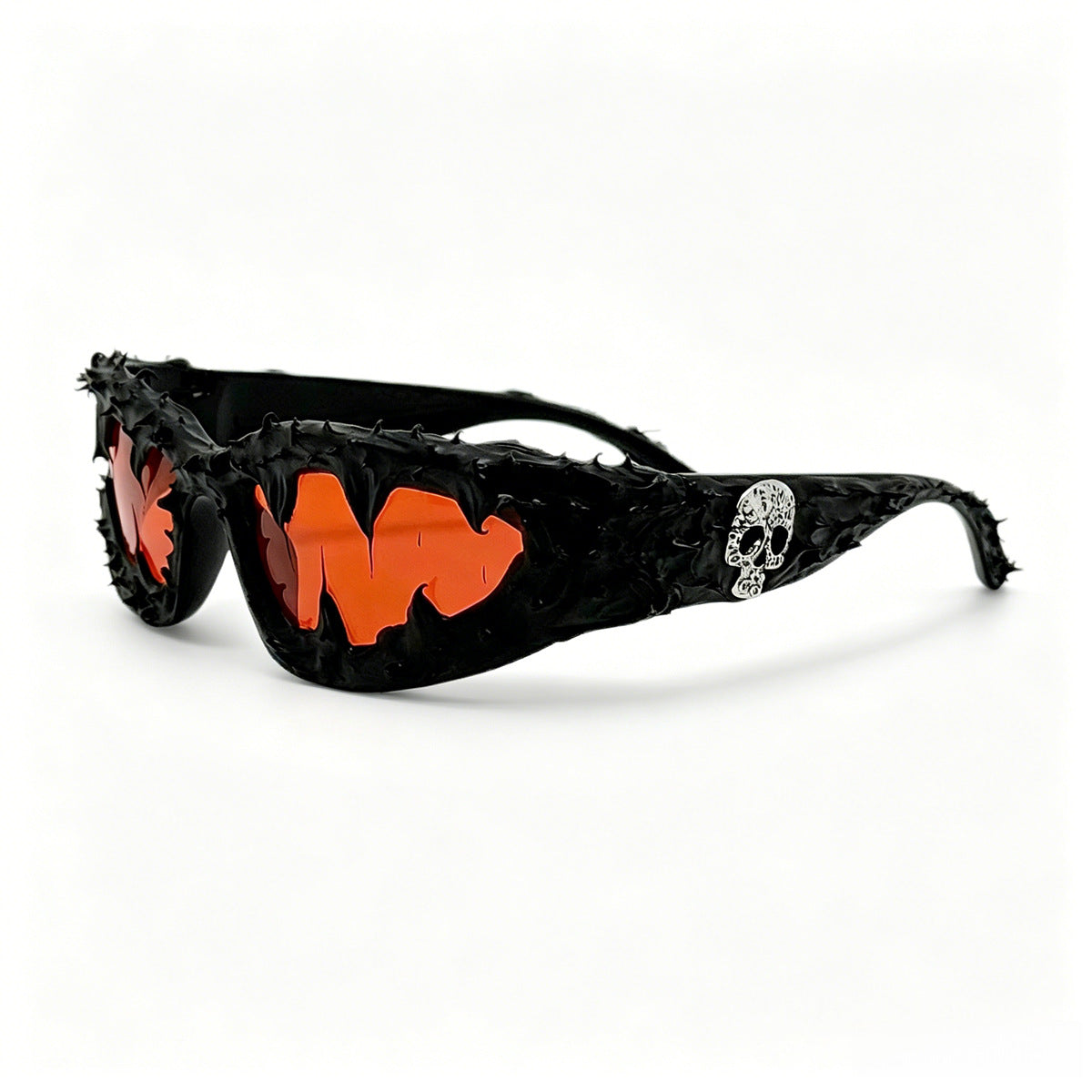 Damen kreative Fashion-Sonnenbrille mit einzigartigen Spikes und skull-Design Karnz
