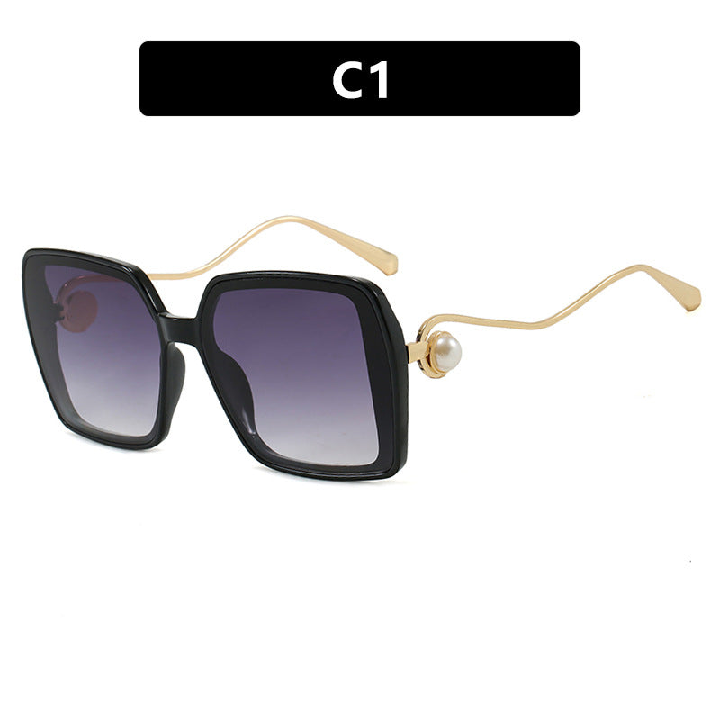 Damen modische quadratische Brille mit elegantem Metallrahmen und einzigartigen Akzenten Karnz