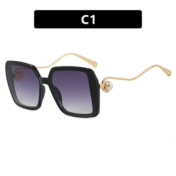 Damen modische quadratische Brille mit elegantem Metallrahmen und einzigartigen Akzenten Karnz