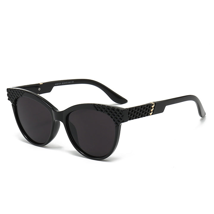Damen Cat-Eye Sonnenbrille mit strukturierter Rahmen und UV-Schutz Karnz