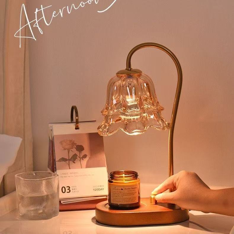 Elegante Glastischlampe