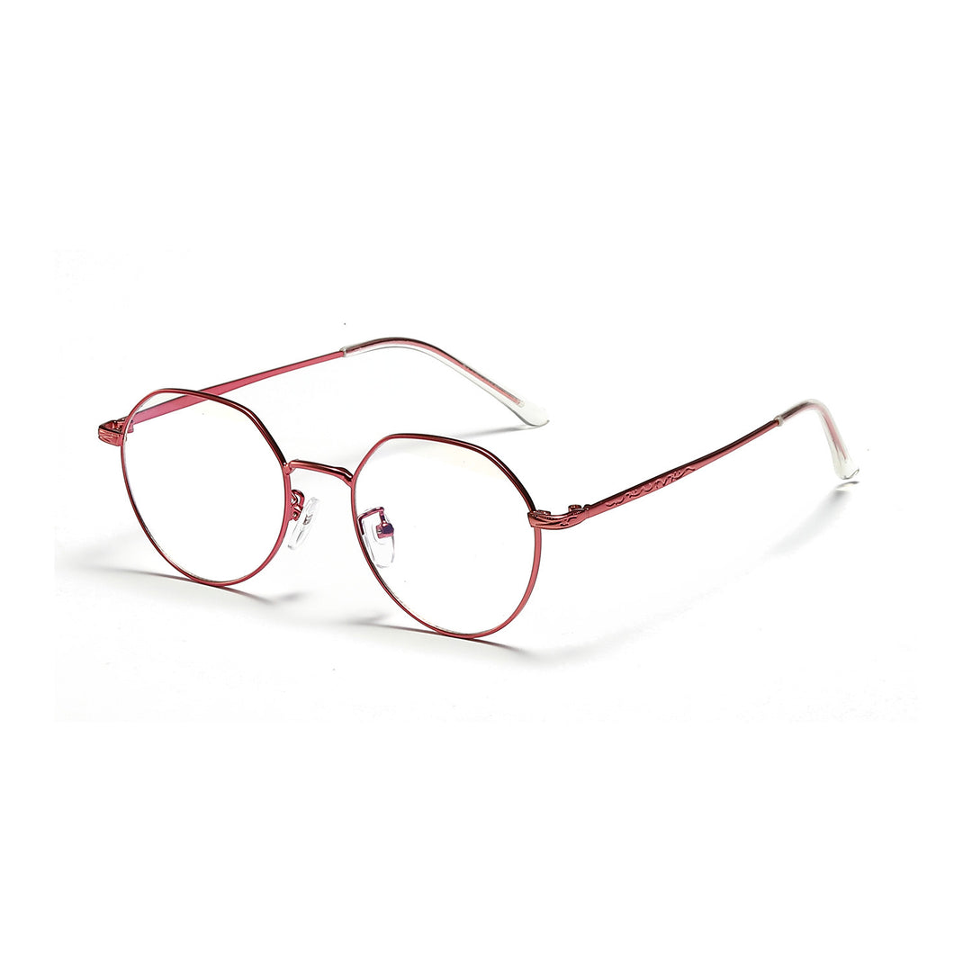 Damen runde Brille mit filigranem Metallgestell Karnz