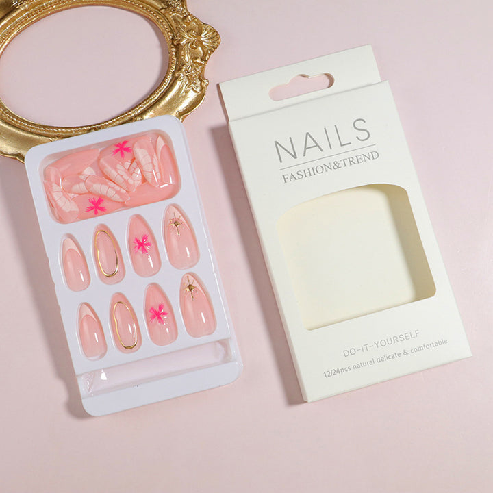 Elegantes Blumen Design Press-On Nägel Set Karnz