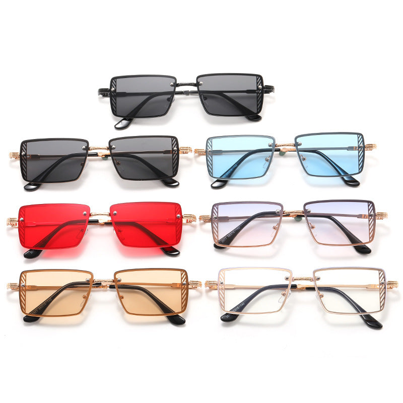 Damen Elegante quadratische Sonnenbrille mit raffinierten Rahmenakzenten Karnz