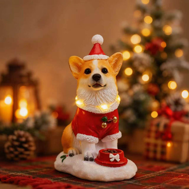 Dekorative Weihnachtsfigur im Hundedesign Karnz