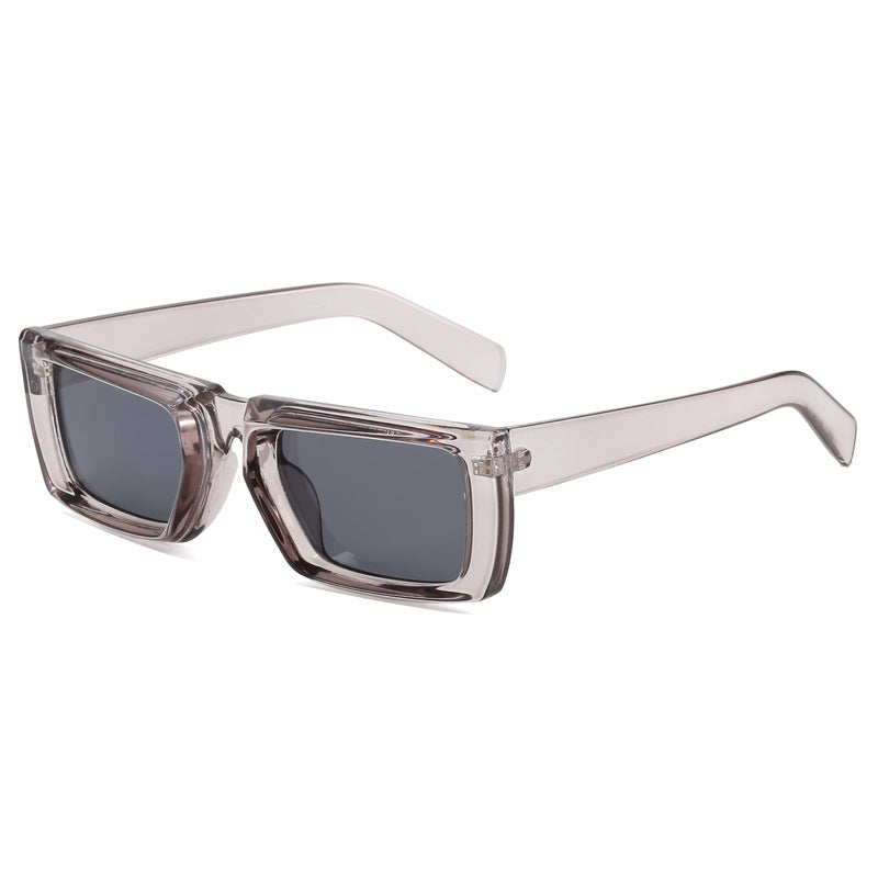 Damen modische Shield-Sonnenbrille mit exzentrischem Design Karnz