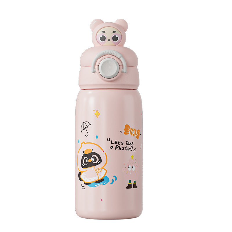 Damen isolierte Kindertrinkflasche mit niedlichem Tierdesign Karnz