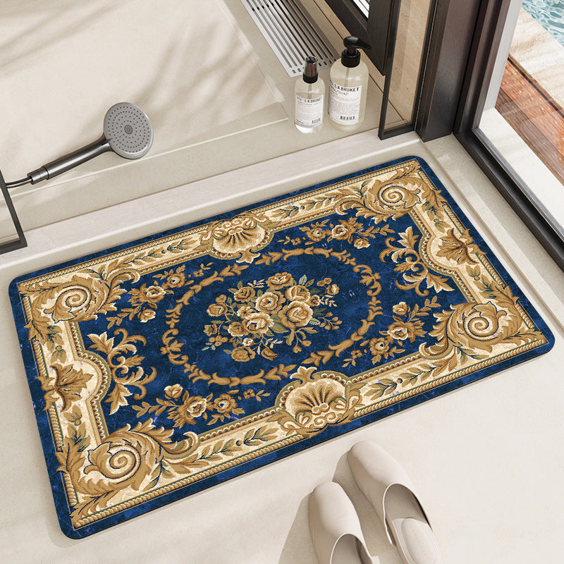 Elegante Vintage Blumen Badematte Karnz