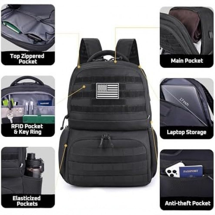 Multifunktionaler Rucksack mit Mehreren Fächern und Befestigungsmöglichkeiten Karnz