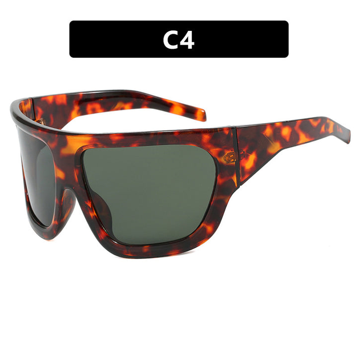 Damen sportliche Oversized-Sonnenbrille Karnz