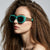 Damen modische Sonnenbrille mit luxuriösem Kettenrahmen Karnz