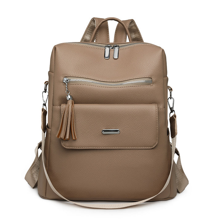 Stylischer Mehrfach-Taschen Leder Rucksack Karnz 1788673935