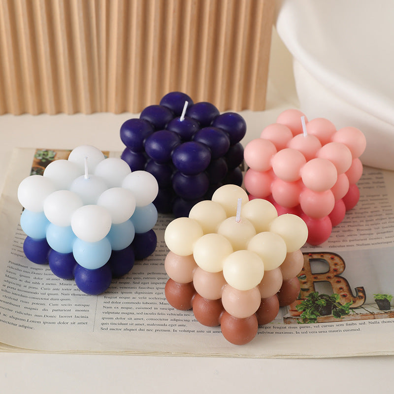 Ombre Bubble-Cluster Würfel Duftende Soja Kerze Dekoratives Zentrum