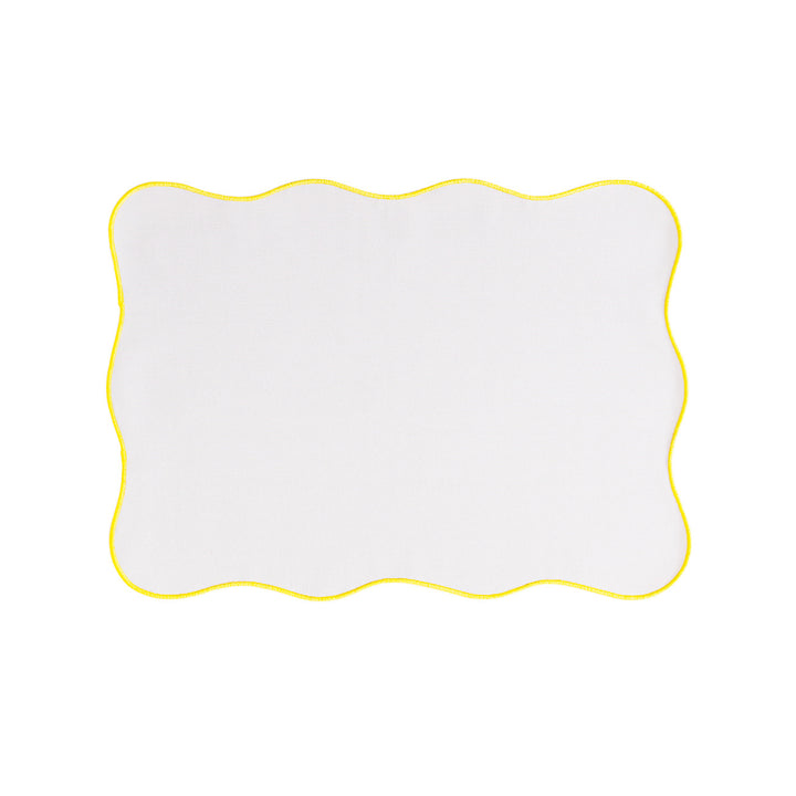 Tischset aus Mikrofaser mit gewelltem Saum