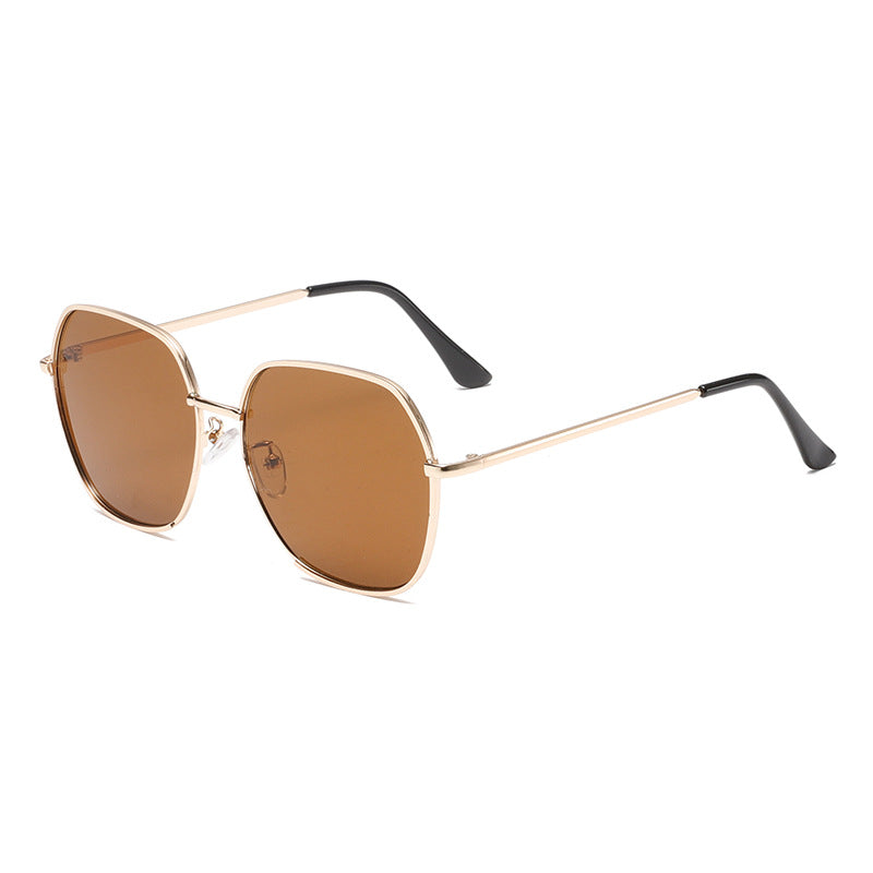 Damen Elegante oversized Sonnenbrille mit hochwertigem Metallrahmen und UV-Schutz Karnz