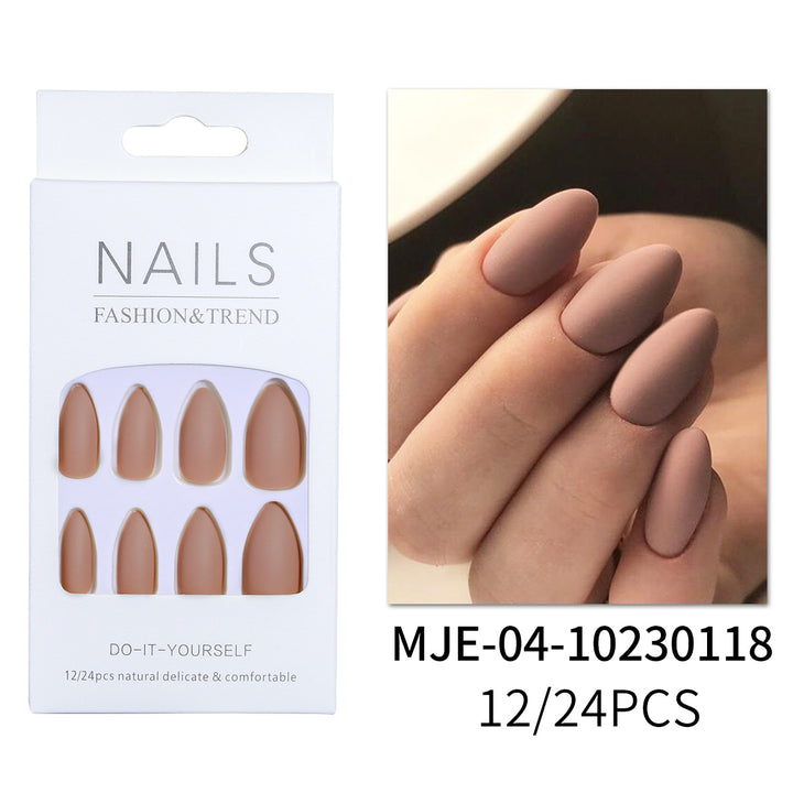 Matte Mandel-förmige Press-On Nagelspitzen Karnz