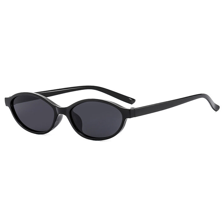 Damen ovalförmige Sonnenbrille mit transparentem Rahmen und UV-Schutz Karnz