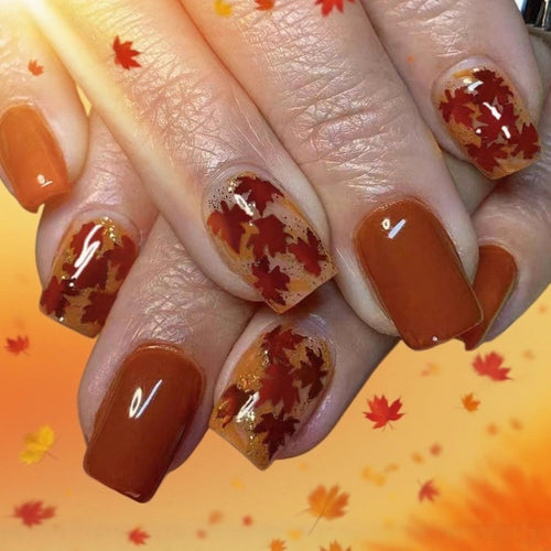 Herbstblatt Nagelkunst Verbesserungen Karnz