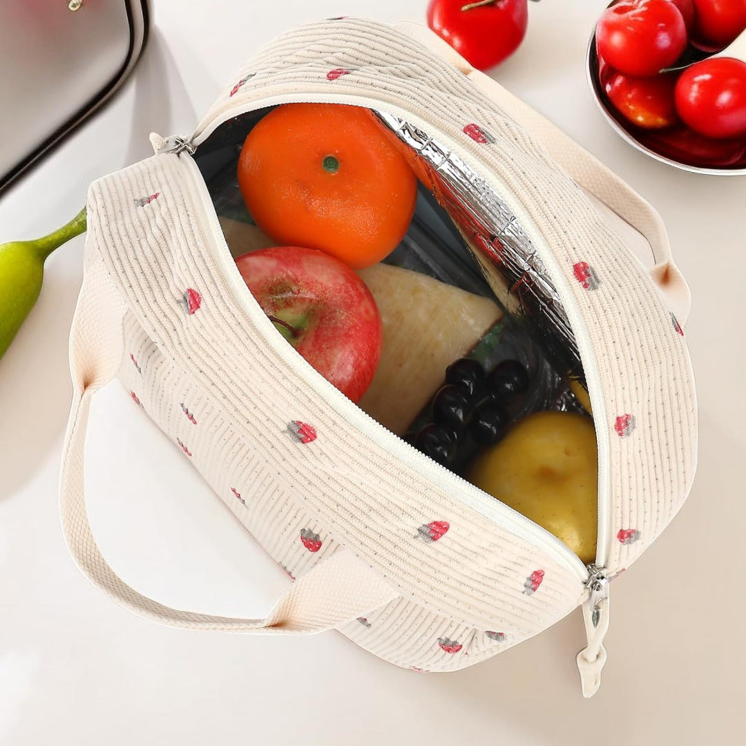 Charmante Erdbeer Print Isolierte Lunch Tasche