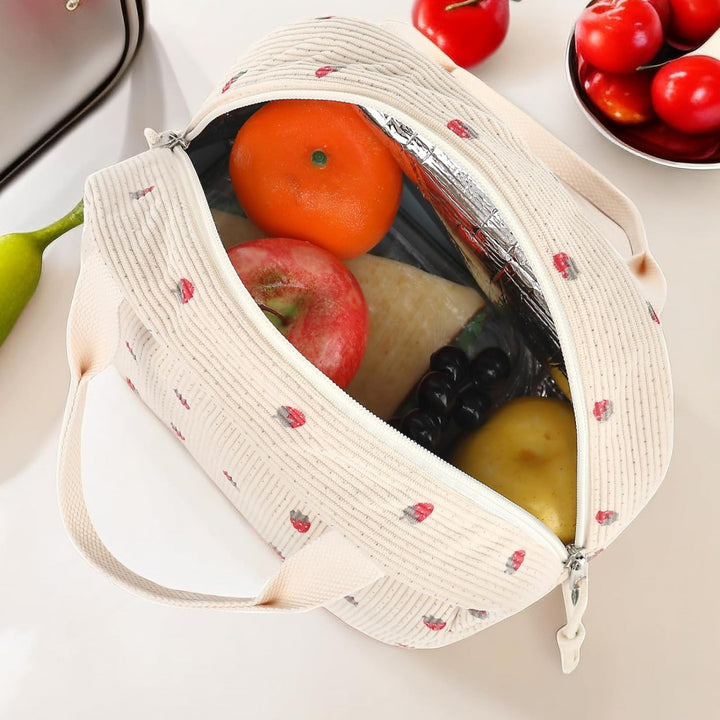 Charmante Erdbeer Print Isolierte Lunch Tasche