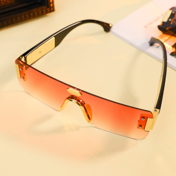 Damen geometrische Statement-Sonnenbrille Karnz