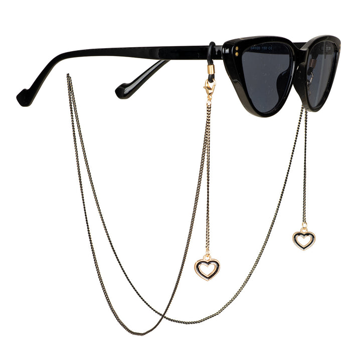 Herz Charm Brillen Kette Karnz