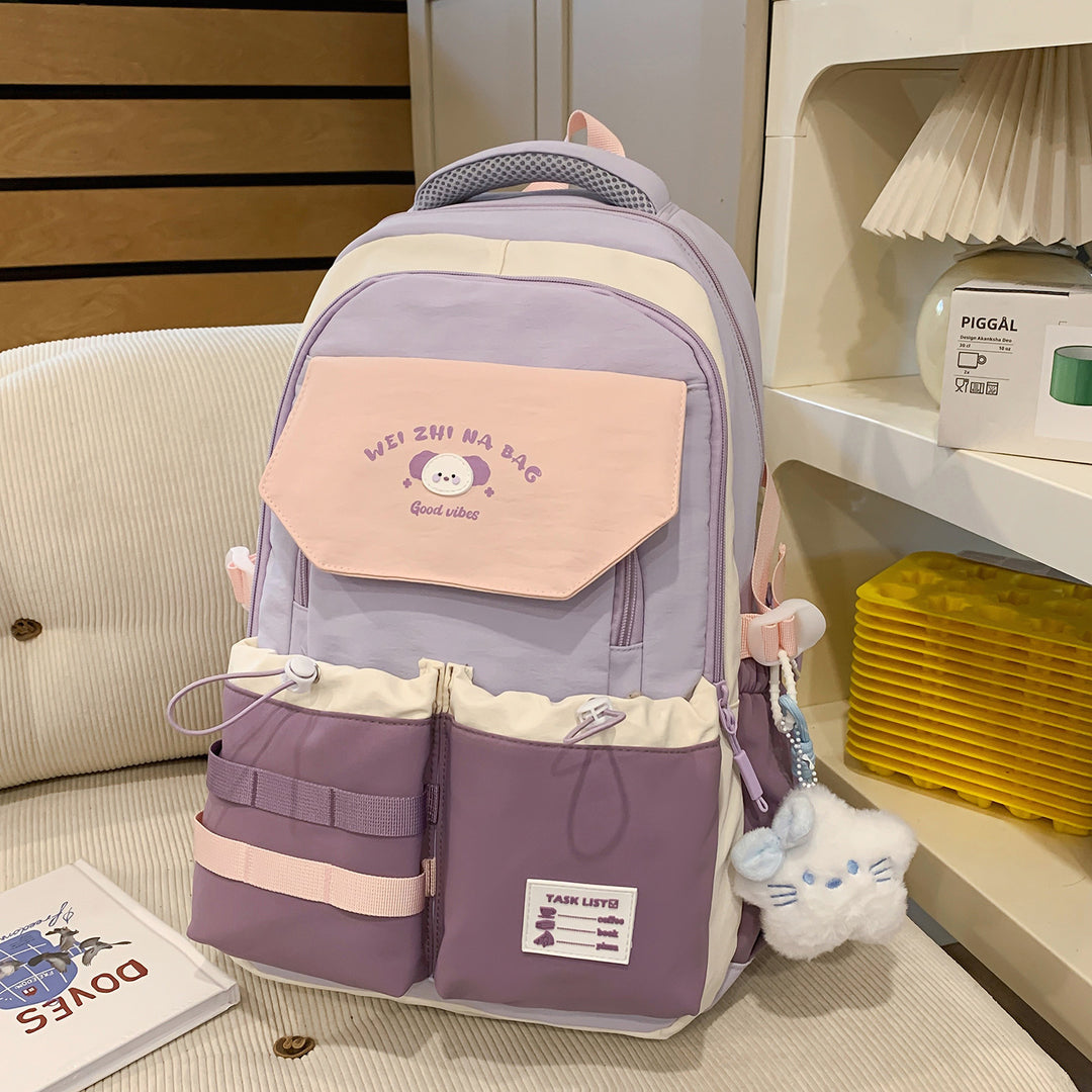 Verspielt Illustrierter Multi-Taschen Rucksack Karnz