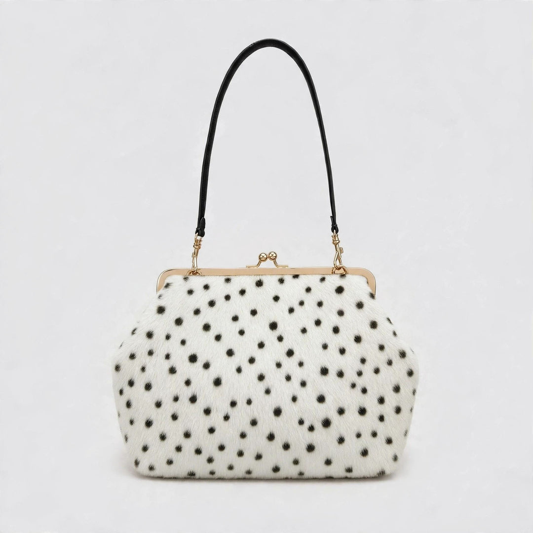 Polka Dot Fell Handtasche