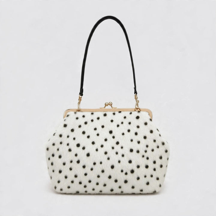 Polka Dot Fell Handtasche
