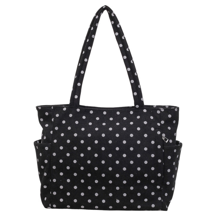 Geräumige Pünktchen-Canvas-Tasche