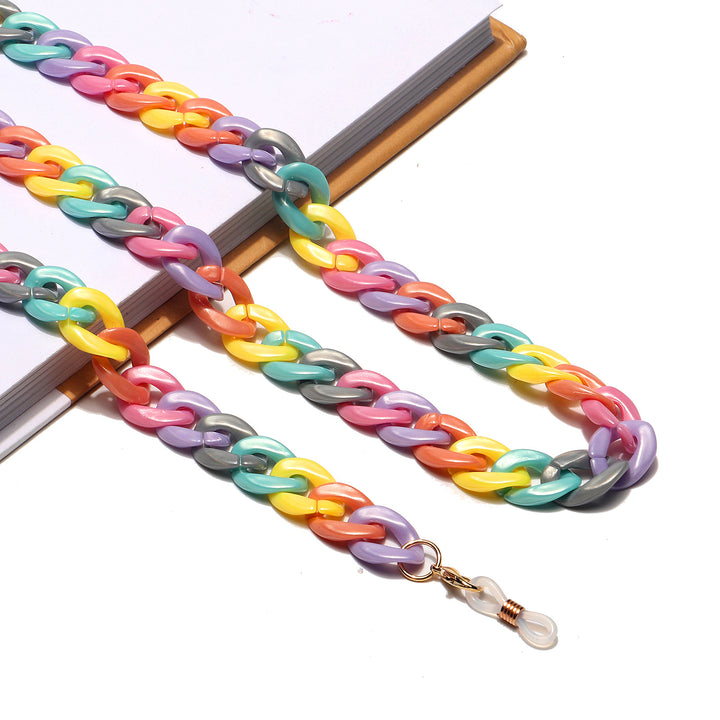 Bunte Chunky Brillen Kette Karnz