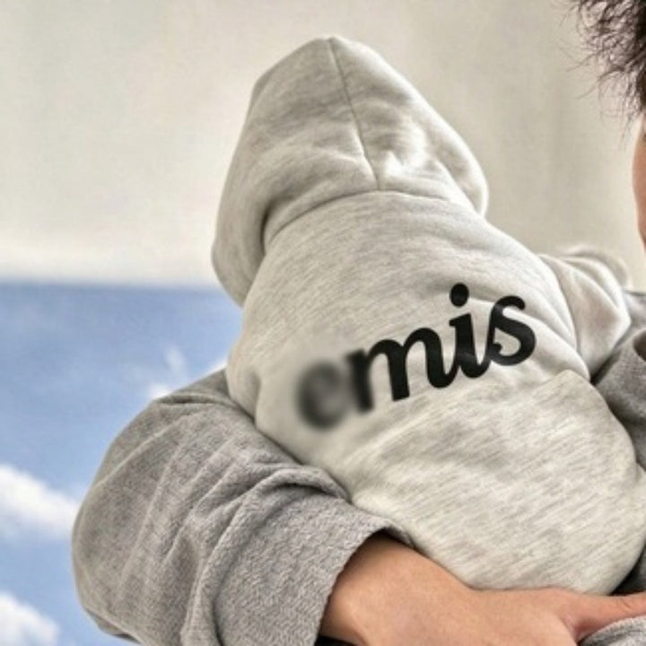 Hund Kapuzen-Pullover Sweatshirt mit weichem Fleece-Futter & geripptem Saum