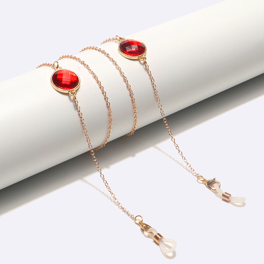 Elegante Edelstein Brillen Kette Karnz