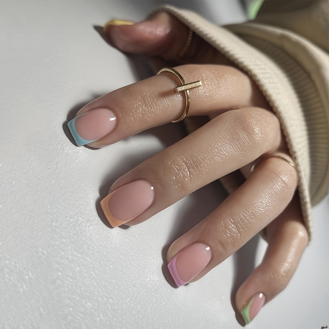 Künstlerisches French Tip Nagel-Wrap-Set Karnz