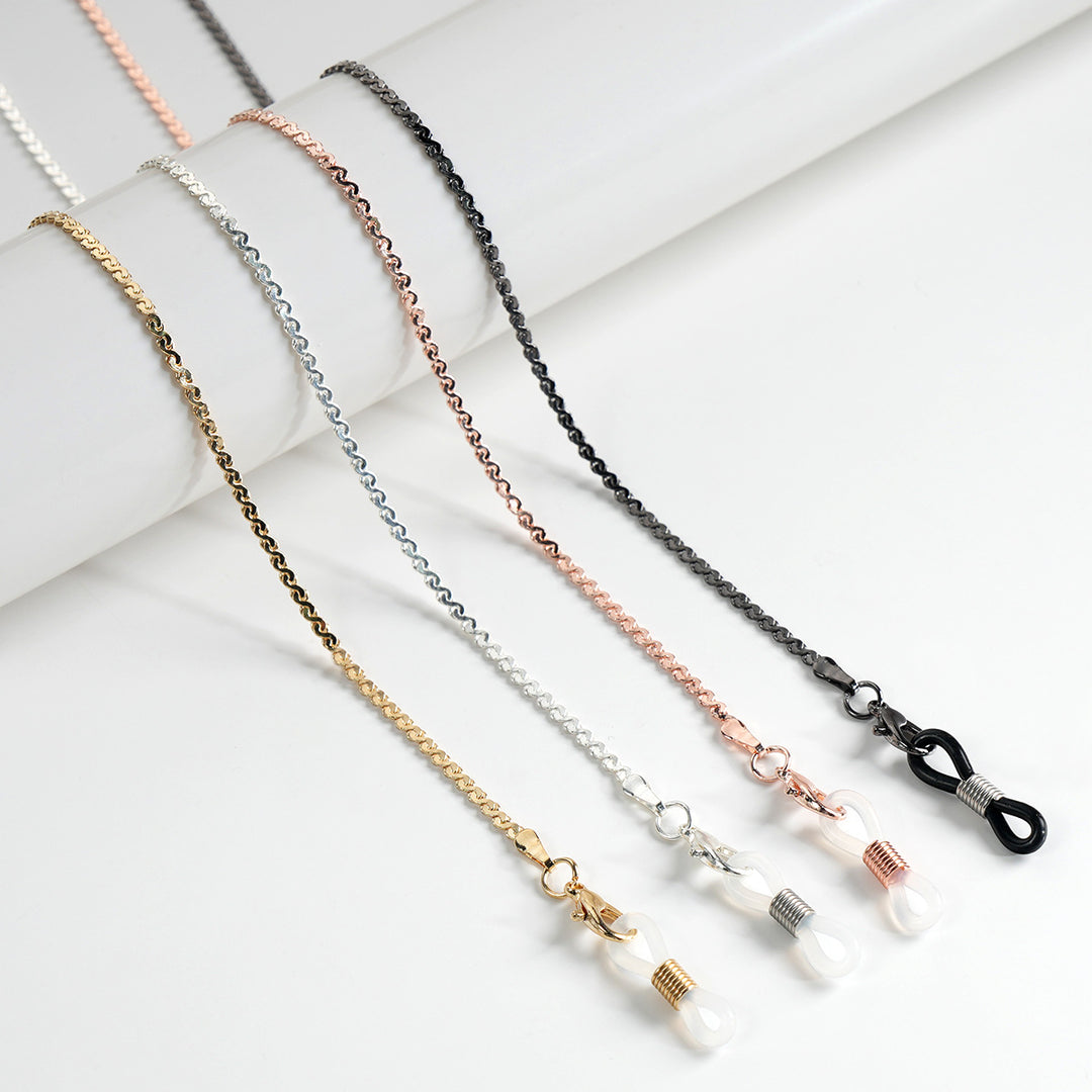 Stylische Metall Brillen Kette Karnz