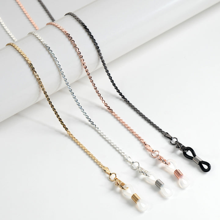 Stylische Metall Brillen Kette Karnz