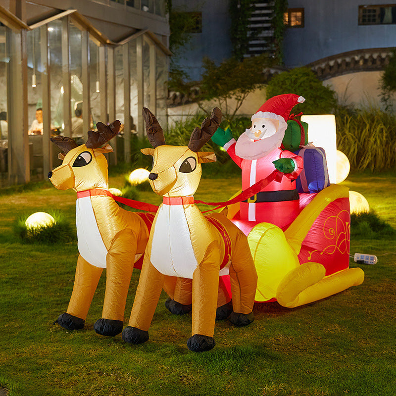 Aufblasbarer Weihnachtsmann mit Geschenken Karnz